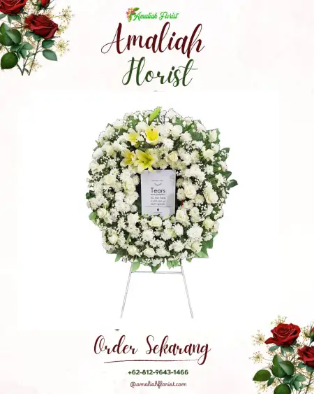 Krans Bunga Duka Cempaka Putih